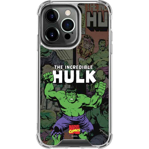 Marvel Classic Comics Hulk Fighter Vintage iPhone 14 Pro Clear Case